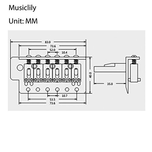 Musiclily 10.5mm Strat Tremolo Vibrato pour Guitare électrique Fender Stratocaster, Chrome - Les Beatles, Paul McCartney, John Lennon, RIngo Starr, George Harrison Musiclily 10.5mm Strat Tremolo Vibrato pour Guitare électrique Fender Stratocaster, Chrome – Image 8