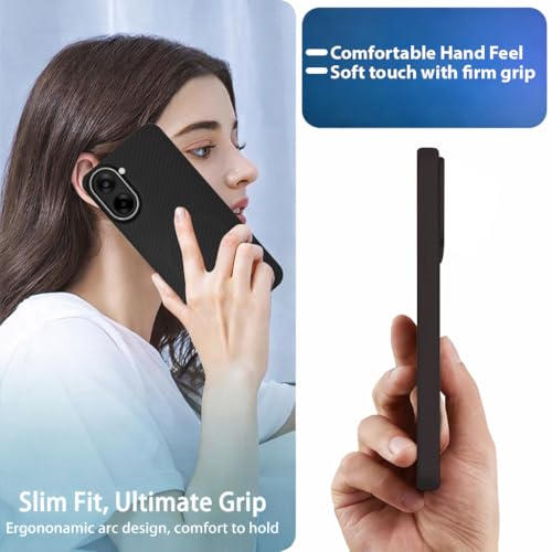 Image of LIRAMARK Rugged Carbon Fibre TPU Armor Silicone Back Cover Case for Redmi A5 / Poco C71 (4G)