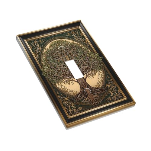 Couvre-interrupteur arbre de vie plaque décorative pour interrupteur électrique - 4