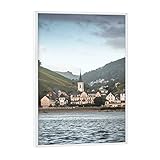 artboxONE Poster mit weißem Rahmen 18x13 cm Städte Assmannshausen - Bild weinberge Hessen Kirche