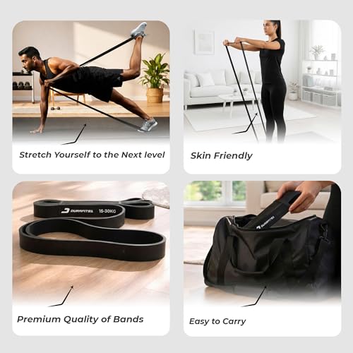 Image of Resistance Bands Set of 3 (Extra Light to Heavy) Resistance Levels|,Pull Up Bands for Unisex,Exercise Bands for Strength Training,Home Workout,Gym Fitness,Stretching Mobility,Yoga,Crossfit