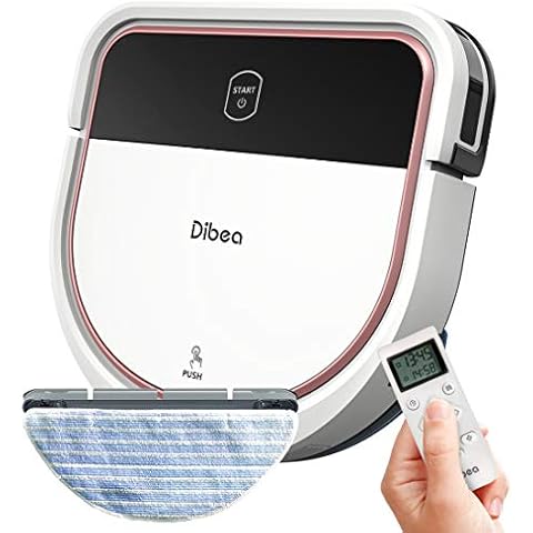 dibea Robotic Vacuum Cleaner 2 in 1 Vacuuming and Mopping Robot, Quiet, Self-Charging Robotic Vacuum, Cleans Hard Floors to Medium-Pile Carpets D500Pro Cover