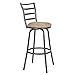 Roundhill Furniture Round Seat Bar/Counter Height Adjustable Metal Bar Stool