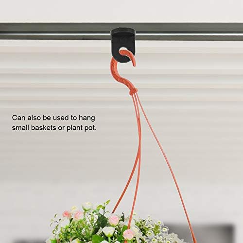 TOPINCN Plastic Greenhouse Hook Plant Flower Hanger Hanging Clip Set Plant Hangers Greenhouse Gadgets Hanging Tool for Greenhouse 50 PCS(Black)