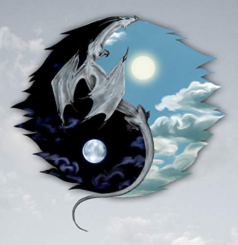 WYTTT Puzzle 1000 Teile Landschaft Erwachsene Puzzle Holzpuzzle 3D klassisches Puzzle Tai Chi Yin Yang Drache Home Decor Art Deco Wand Weihnachten einzigartiges Geschenk,75x50cm Cover