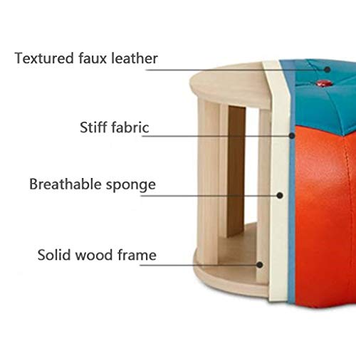 Round Stool Low Stool Children's Poufs Sofa Stool Coffee Table Footstool Floor Chair Makeup Stool Lounge Chair Children's Stool #TOP5