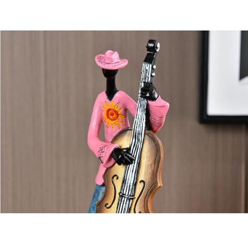 Figura de músico estatua decorativa moderna de resina 11 pulgadas miniatura 3