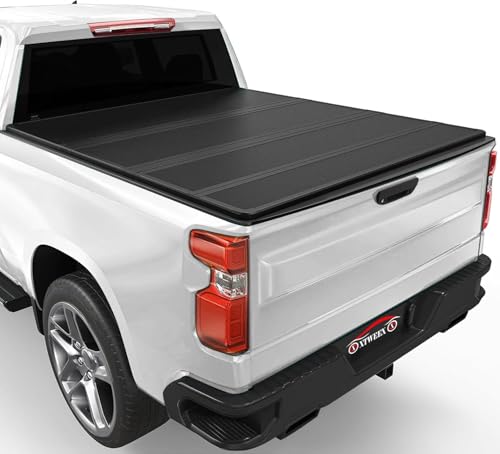 XTWEEX Hard Quad-fold Truck Bed Tonneau Cover Compatible with 6.5