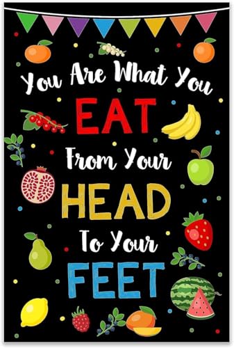 School Health Poster for Classroom Cafeteria Wall Decor – Motivational