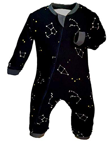 Image of zippyjamz Organic Zipper Onesies Footless Sleeper Baby Pajamas with Inseam Zipper