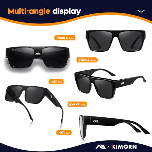 Fit Over Glasses Sunglasses for Women Men Trendy Square Shades Sun glasses Polarized UV400 Protection4
