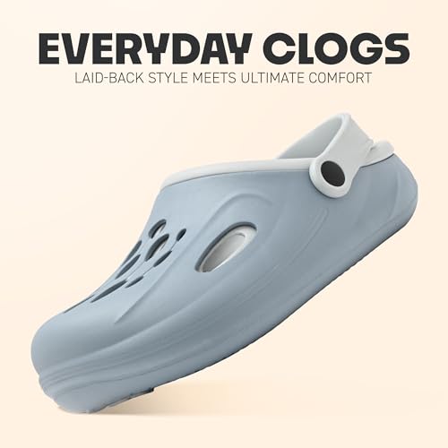 Image of Classic EVA Sports Clogs for Men & Women | Casual Lightweight Breathable Waterproof Anti-Skid Slip-On Clogs with Adjustable Back Strap | Comfortable Garden Walking Clogs Footwear | TCG-6004