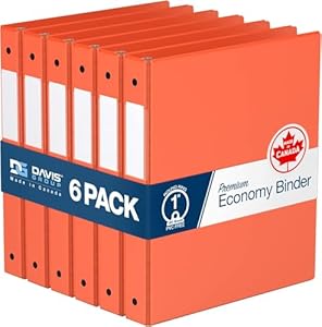Davis Group Premium Economy Ringbuch Orange, 6er Pack