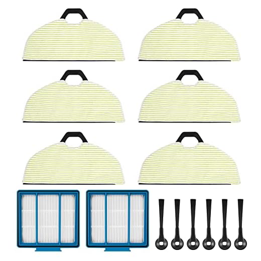 JORAIR RV2001WD Vacuum Mop Replacement Pads, Replacement Parts Kit Side Brushes Filters for Shark RV2001WD AV2001WD RV2000WD Robot Vacuum, Washable Reusable Replacement Microfiber Soft Pads, 14 Pack