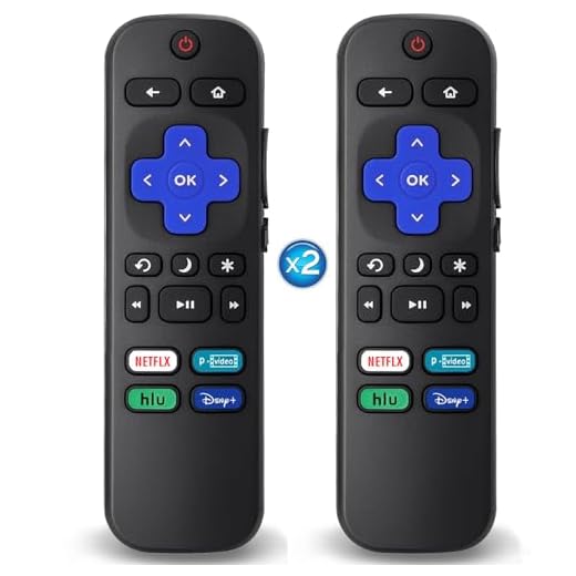 2Pcs Replacement Remote Control Compatible for Roku TV, Universal Remote Fit for Hisense/Onn/TCL/Sharp/Element/Philips/Hitachi/JVC/RCA/Insignia/Sanyo/LG RokuSeries Smart TVs (Not for RokuStick & Box)