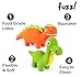 Fuzzl Rexy & Steggy Dinosaur Latex Soft Chew Toy 2 Pack - Food Grade Latex Dog and Puppy Toy