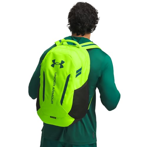 Image of Under Armour Unisex Hustle 6.0 Backpack, (389) Hyper Green /Black /Arden Green, One Size Fits Most
