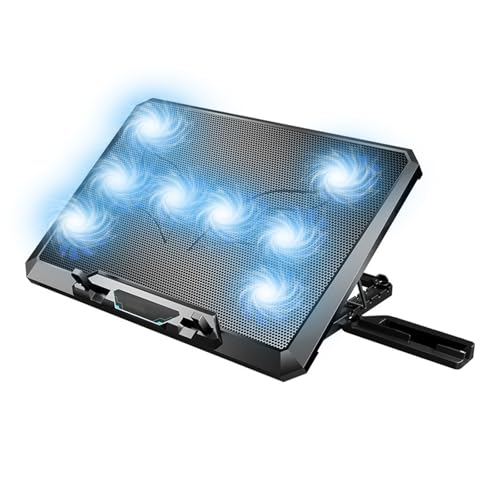 Base para laptop con 8 ventiladores y soporte para teléfono miniatura 5