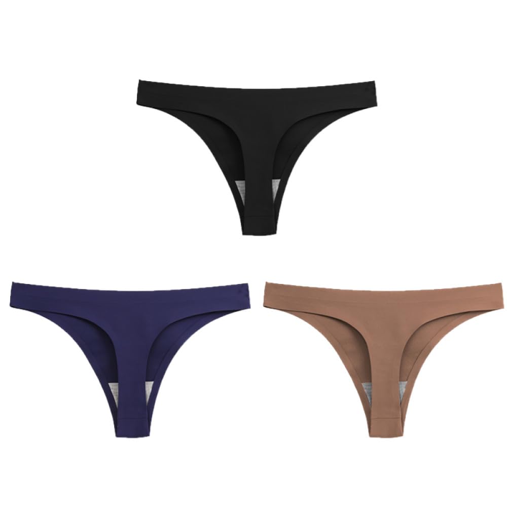 Cinture Bretelle Slip Bikini da Donna Confezione da 3 Slip Intimo Sportivo da Donna Traspirante Senza Cuciture in Seta Mutande morbide Mutandine Cintura Sportiva Bikini Multipack