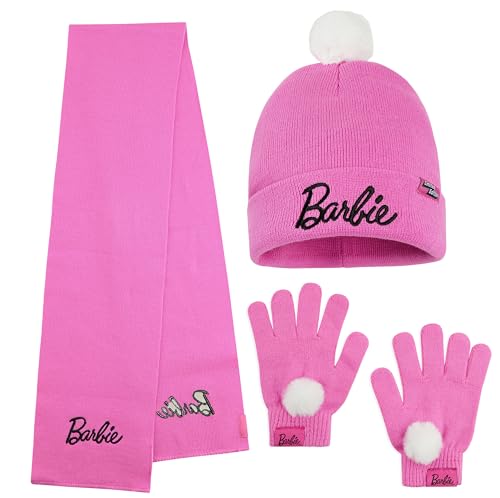 Barbie Girls Winter Accessories Set for School or Travel - Cute Girls Gifts