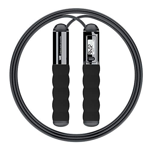 WE Corde à Sauter Connectée pour Crossfit Fitness Boxe MMA Gym Speed Cardio - Idéal pour Maigrir brûler des Calories