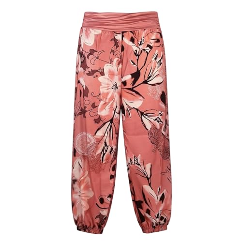 Pantalon décontracté ample fluide imprimé jambe large confortable quotidien - 3