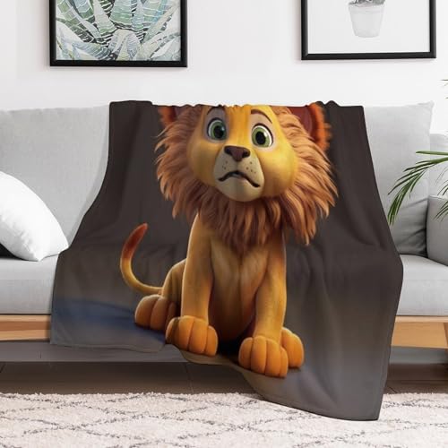 Couverture lion couverture douce et douillette cadeau pour enfant - 3