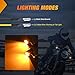 Nilight Motorcycle LED Turn Signals Front Indicator Light Yellow Beam Mini Size Blinkers Compatible with Harley Honda Kawasaki Suzuki Triumph Yamaha Cruiser