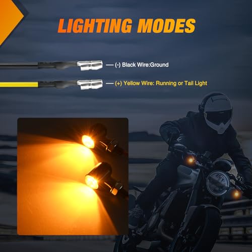 Image of Nilight Motorcycle LED Turn Signal Lights, for Harley Honda Kawasaki Yellow