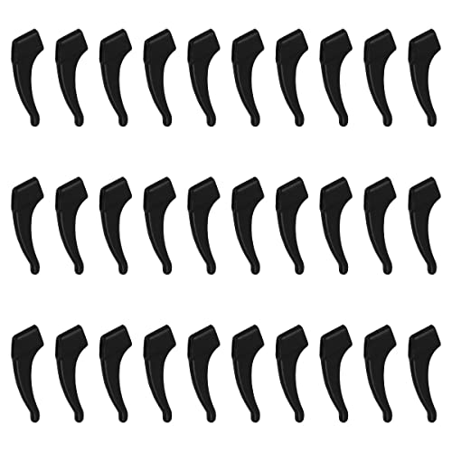 WANGCL 15 works Eyeglasses Ear Grips Anti-Slip Elastic Comfort Glasses Retainers Anti-Slip Glasses Protector(Black) - Image 4
