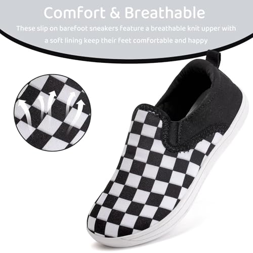 WateLves Toddler Little Kid Wide Barefoot Shoes Boys Girls Minimalist Slip On Sneakers Canvas Walking Shoes Fit Naturally Zero Drop Sole4