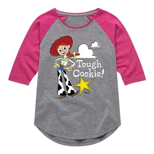Disney - Toy Story - Jessie Tough Cookie - Toddler & Youth Girls Raglan Graphic T-Shirt