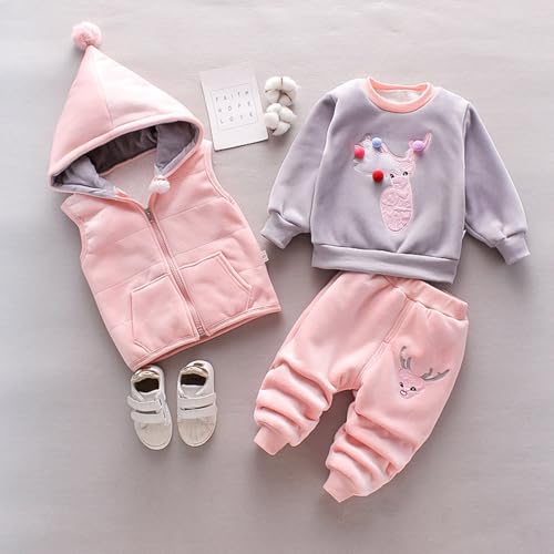 Ensemble survêtement fille 2 pièces en molleton doux dès 9 mois