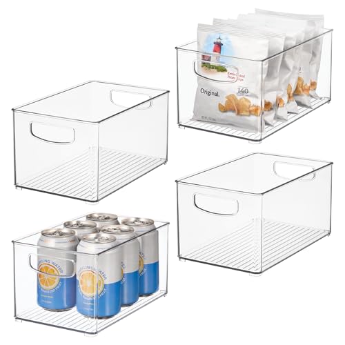 iDesign-Stackable-Clear-Plastic-Bin-4-Pack iDesign Stackable Clear Plastic Bin, 4-Pack - Image 1