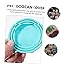 SUPVOX 4pcs Pet Can Silicone Cover Reusable Food Safe Can Lids for Dog Cat Food Dishwasher Safe Easy to Clean