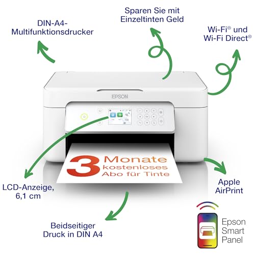Epson Expression Home XP-4205 3-in-1-Tinten-Multifunktionsdrucker, Scanner, Kopierer, WLAN, Einzelpatronen, Duplex, 2,4-Zoll-Display, DIN A4, inkl. 3 Monate ReadyPrint Flex-Tintentarif – Bild 3