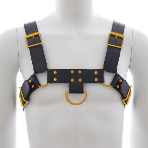 Men's Faux Leather Body Chest Harness Belt Adjustable Shoulder Cage Belt Party Costume2
