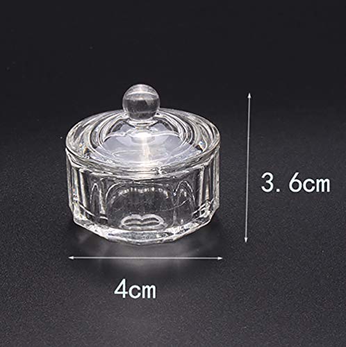 GSHLLO 2 Pcs Nail Art Glass Acrylic Dappen Dish Liquid miniatura 2