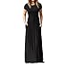 Produktbild Tosonse Sommer Casual Maxi Kleider Für Frauen Kurzarm O Neck Einfarbig T-Shirt Kleid Bodenlangen Party Kleider