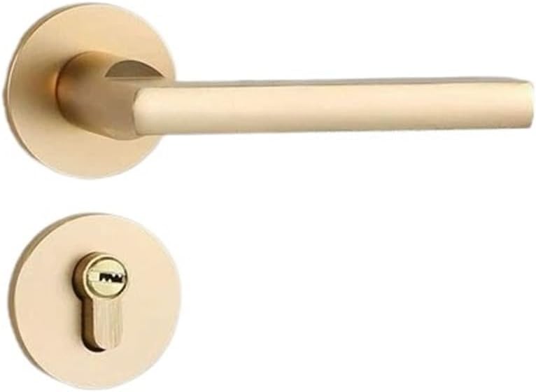 Home Door Lock Bedroom Indoor zinc Alloy Silent Split Lock Space Aluminum Solid Wood Furniture Hardware(F L015845 Silent)