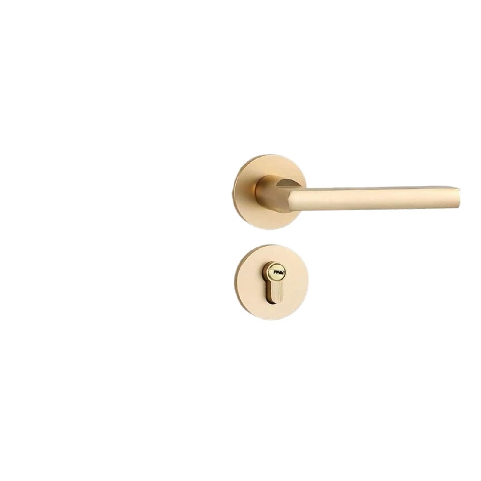 ZONSHJDKR Zinc Alloy Door Lock Handle Set for Bedroom Indoor Home Furniture Hardware Split Spindle(Y355845 Silent)