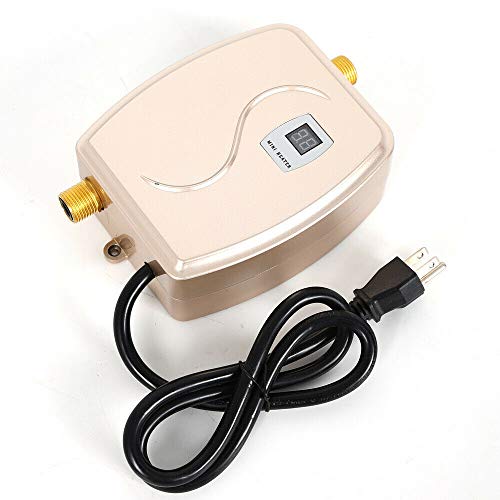 Water Heater, Tankless Electric Water Heater Portable Wall Mount Instant Heating Hot Water With LCD Digital Display 110V