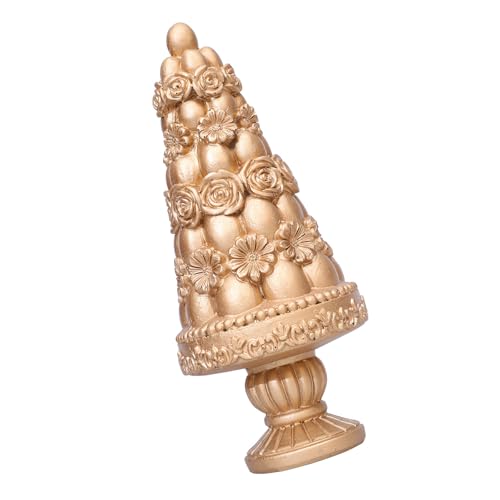 Whltzf Figurine Statue d'arbre À Œufs Seasrs avec Designs Fleurs pour Maison Le Bureau Affichage Table Festival Gâteau Toppers Ornement Easters Oeufs Resins Tree Resins Decoration