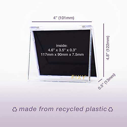 Fixy Empty Magnetic Makeup Palette With Clear Top - Organize, Depot & Declutter Makeup - Customize Your Palette - Travel Makeup Organizer - 4.8” X 4.0" Small Palette #TOP1