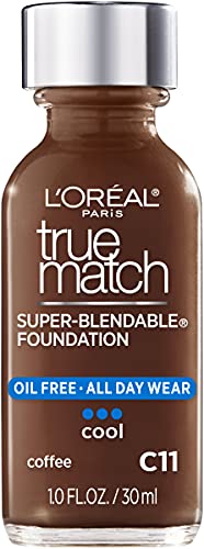 L’Oréal Paris Makeup True Match Super-Blendable Liquid Foundation, Coffee C11, 1 Fl Oz,1 Count