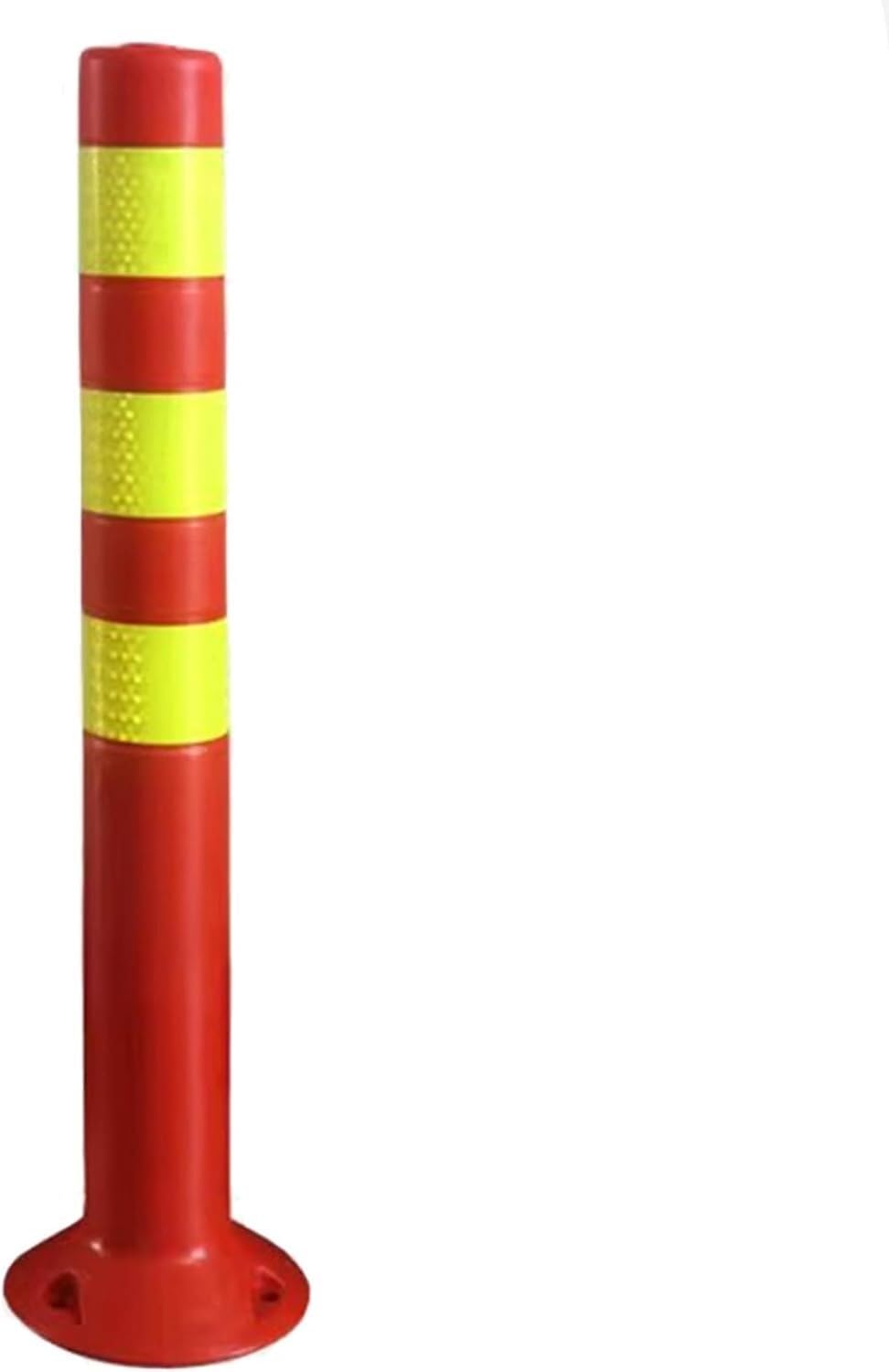 Rhllvj One Color 1Pcs Soft Rubber Fixed Type Parking Bollards Reflective Traffic Cone Collars Strut Parking Barriers