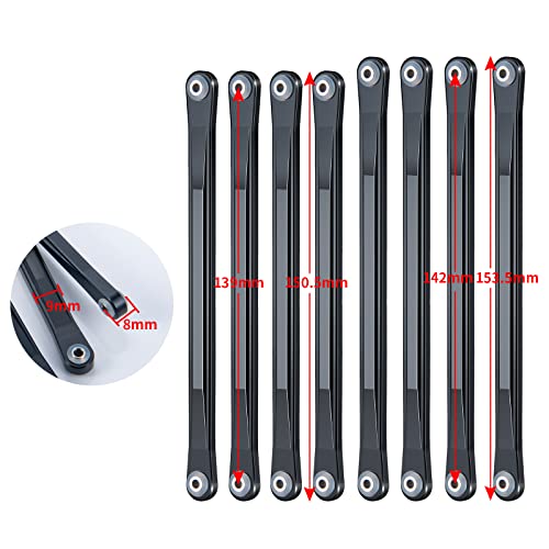 Axspeed 8Pcs Metal Chassis Linkage Rod Set Upper & Lower Suspension Links For 1/8 Lmt 4Wd Rc Truck #TOP1