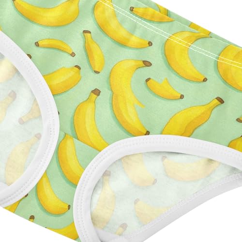 Joisal Yellow Cartoon Bananas Light Green Toddler Girls Underwear 2t Cotton Little Girl Panties Funny Briefs Girls Undies4