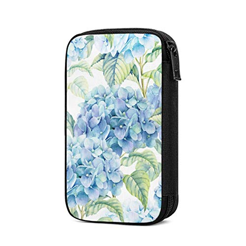 Hydrangea Watercolor Printed Electronics Organizer Pack, Protable Small Universal Cable Storage Bags, Travel Electronics Accessories Cases