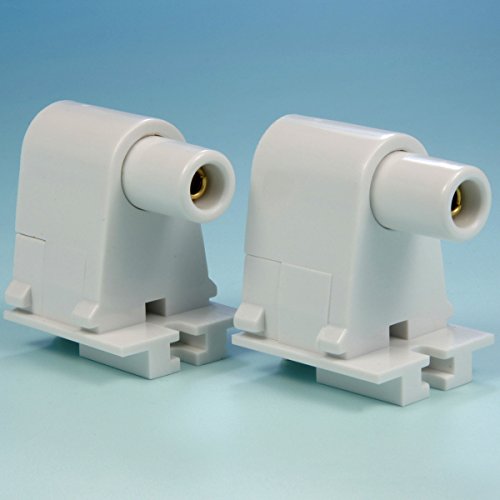 Sylvania 48175 - Slimline Single Pin Shallow Base Slide-On Plunger Fluorescent Lampholder Socket (2 Pack) (FLHSLPL)